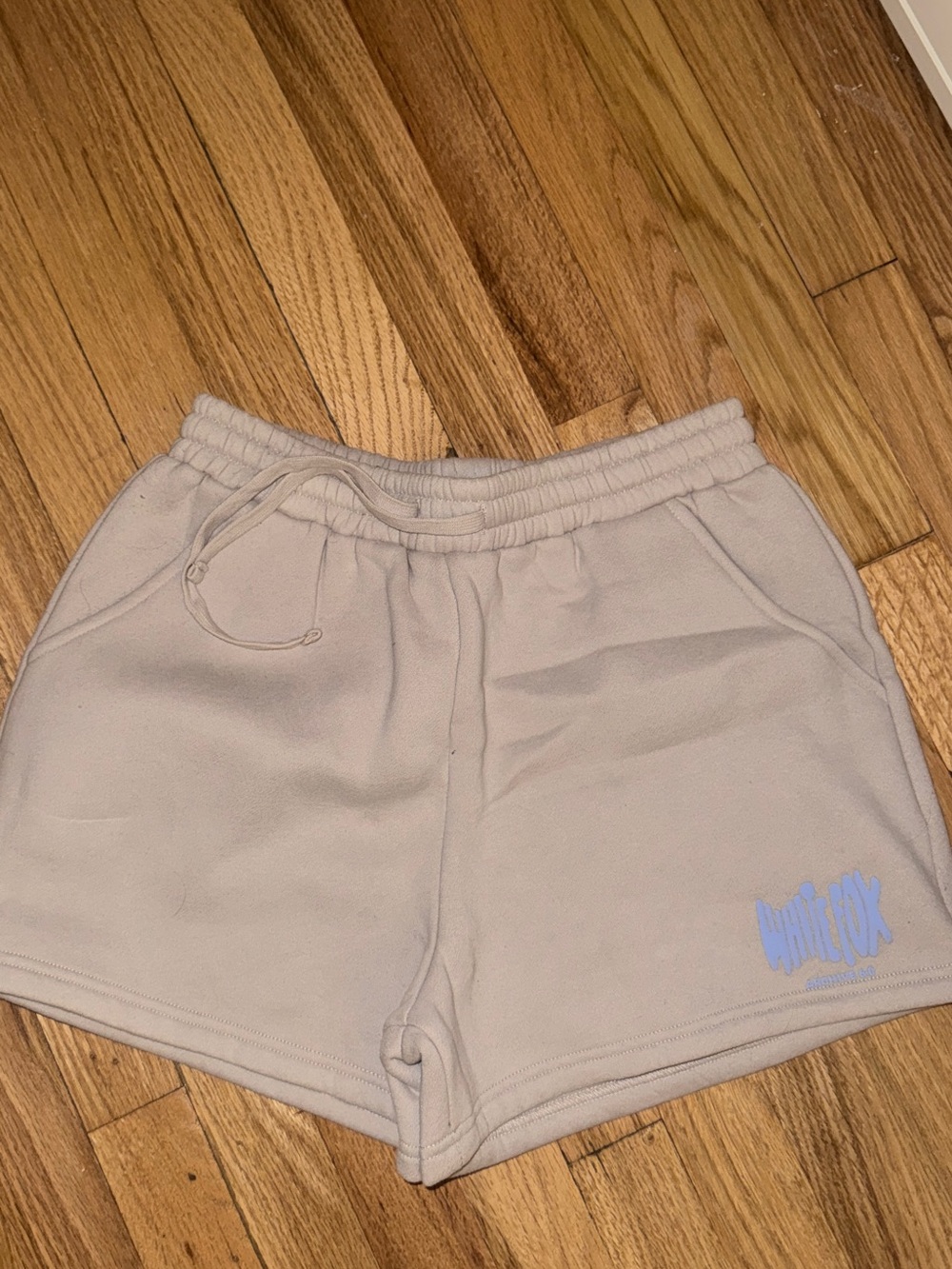 White Fox Sweat Shorts